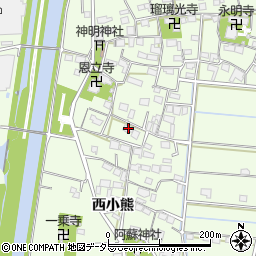 岐阜県羽島市小熊町西小熊1541-1周辺の地図
