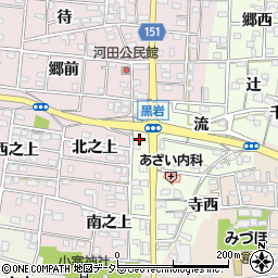 愛知県一宮市浅井町黒岩石刀山68周辺の地図