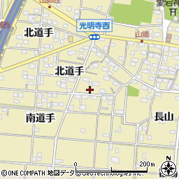 愛知県一宮市光明寺北道手151周辺の地図