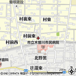 愛知県一宮市北方町曽根村前東290周辺の地図