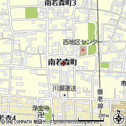 岐阜県大垣市南若森町周辺の地図