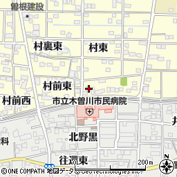 愛知県一宮市北方町曽根村東119周辺の地図
