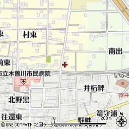 愛知県一宮市北方町曽根村東421周辺の地図