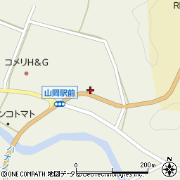 岐阜県恵那市山岡町上手向182周辺の地図