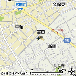 江南市役所　宮田保育園周辺の地図