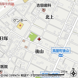 愛知県江南市高屋町後山14周辺の地図