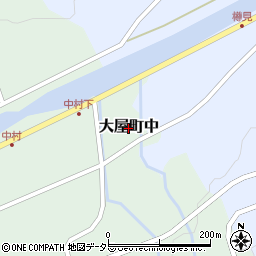 兵庫県養父市大屋町中周辺の地図