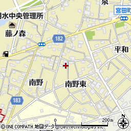 愛知県江南市宮田町南野東64周辺の地図