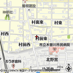 愛知県一宮市北方町曽根村前東246周辺の地図