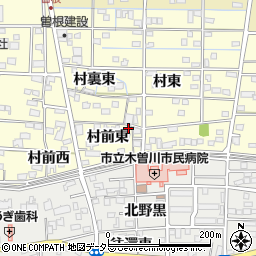 愛知県一宮市北方町曽根村前東288周辺の地図