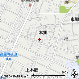 愛知県江南市勝佐町本郷周辺の地図