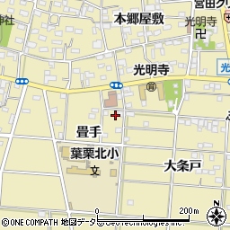 愛知県一宮市光明寺畳手50周辺の地図
