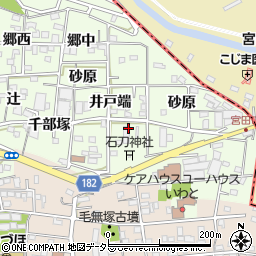 愛知県一宮市浅井町黒岩石刀塚周辺の地図