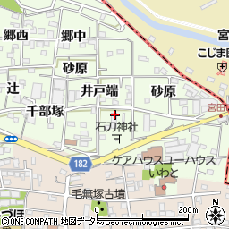 愛知県一宮市浅井町黒岩（石刀塚）周辺の地図