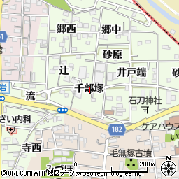 愛知県一宮市浅井町黒岩千部塚周辺の地図