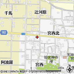 愛知県一宮市笹野宮西北1369周辺の地図