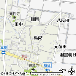 愛知県犬山市羽黒低見周辺の地図
