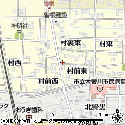愛知県一宮市北方町曽根村前東237周辺の地図