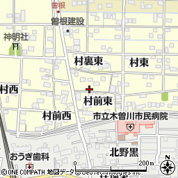 愛知県一宮市北方町曽根村前東227周辺の地図