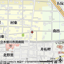 愛知県一宮市北方町曽根村東423周辺の地図