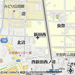愛知県一宮市北方町曽根新田西周辺の地図