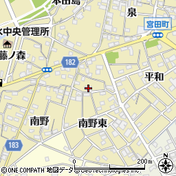 愛知県江南市宮田町南野東45周辺の地図