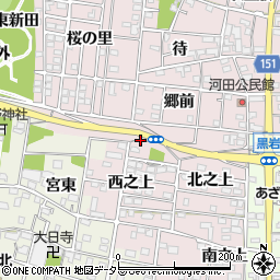 愛知県一宮市浅井町河田（墓西）周辺の地図