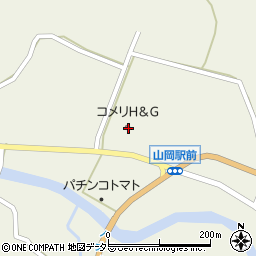 岐阜県恵那市山岡町上手向159周辺の地図