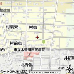愛知県一宮市北方町曽根村東384周辺の地図