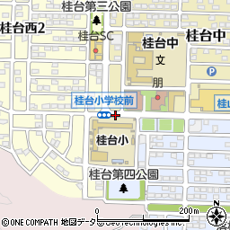 桂台中央周辺の地図