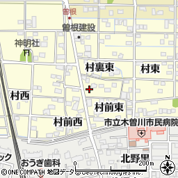 愛知県一宮市北方町曽根村前東234周辺の地図