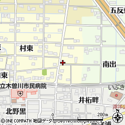 愛知県一宮市北方町曽根（寄合）周辺の地図