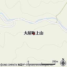 兵庫県養父市大屋町上山周辺の地図