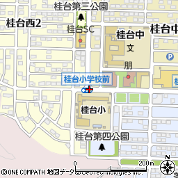桂台小学校前周辺の地図