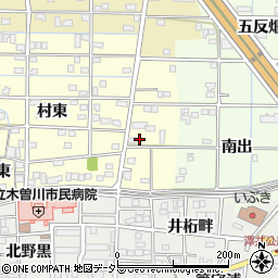 愛知県一宮市北方町曽根村東375周辺の地図