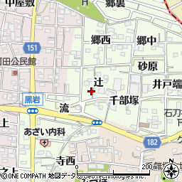 愛知県一宮市浅井町黒岩辻15周辺の地図