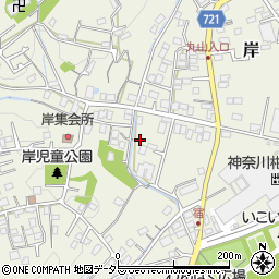 神奈川県山北町（足柄上郡）岸周辺の地図