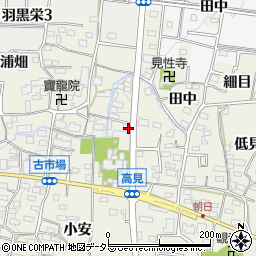中日新聞羽黒専売所周辺の地図