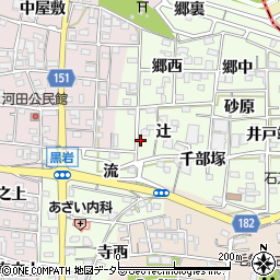 愛知県一宮市浅井町黒岩辻191周辺の地図