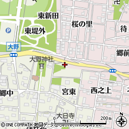 愛知県一宮市浅井町河田西山周辺の地図