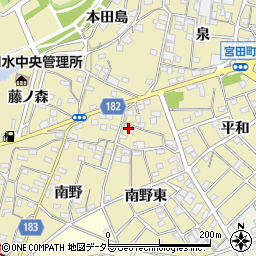 愛知県江南市宮田町南野東36周辺の地図