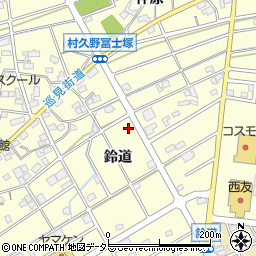 愛知県江南市村久野町鈴道周辺の地図