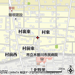 愛知県一宮市北方町曽根村前東212周辺の地図