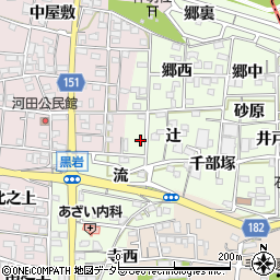 愛知県一宮市浅井町黒岩辻13周辺の地図