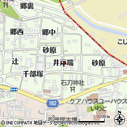 愛知県一宮市浅井町黒岩井戸端周辺の地図