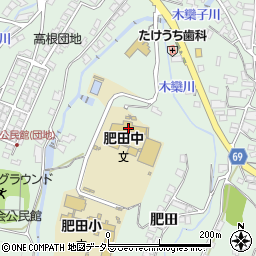 土岐市立肥田中学校周辺の地図