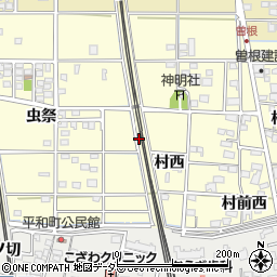 愛知県一宮市北方町曽根野黒周辺の地図