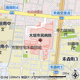 大垣共立銀行大垣市民病院１階 ＡＴＭ周辺の地図