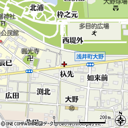愛知県一宮市浅井町大野杁先周辺の地図