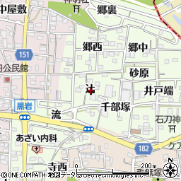 愛知県一宮市浅井町黒岩辻周辺の地図